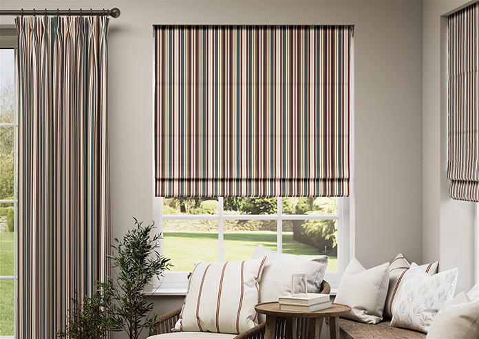The British Stripe Co. Elizabeth, Teignbridge No.1 - Twist&Fit Roman Blind - Image 3